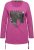 Ulla Popken Tie Hem Long Sleeve Graphic Tee Berry - Natisnjene majice za ženske - 