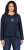 Ulla Popken Star Long Sleeve Graphic Tee Navy Blue - Natisnjene majice za ženske - 