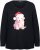Ulla Popken Puppy Graphic Christmas Long Sleeve T-Shirt Black - Majice - 