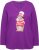 Ulla Popken Christmas Squirrel Long Sleeve Graphic Tee Dark Purple - Natisnjene majice za ženske - 