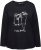 Ulla Popken Metallic Graphic Holiday Tee Black - Natisnjene majice za ženske - 