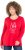Ulla Popken Metallic Graphic Holiday Tee Salsa Red - Natisnjene majice za ženske - 