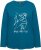 Ulla Popken Metallic Graphic Holiday Tee Teal - Natisnjene majice za ženske - 