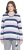 Ulla Popken Striped Knotted Hem Long Sleeve Tee Lavender - Natisnjene majice za ženske - 