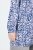Ulla Popken Allover Printed Pleated Long Sleeve Tee Dark Blue - Natisnjene majice za ženske - Ženske majice s potiskom