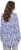 Ulla Popken Allover Printed Pleated Long Sleeve Tee Dark Blue - Natisnjene majice za ženske - 
