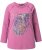 Ulla Popken Inverted Seam Long Sleeve Graphic Tee Dark Rose - Natisnjene majice za ženske - 