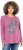 Ulla Popken Inverted Seam Long Sleeve Graphic Tee Dark Rose - Natisnjene majice za ženske - 