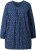 Ulla Popken Pleated Confetti Print Long Sleeve Tee Ink Blue - Natisnjene majice za ženske - 