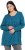 Ulla Popken Pleated Confetti Print Long Sleeve Tee Teal - Natisnjene majice za ženske - 