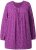 Ulla Popken Pleated Confetti Print Long Sleeve Tee Light Plum - Natisnjene majice za ženske - 