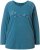 Ulla Popken Dream Rhinestone Lettering Long Sleeve Tee Teal - Natisnjene majice za ženske - 