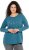 Ulla Popken Dream Rhinestone Lettering Long Sleeve Tee Teal - Natisnjene majice za ženske - 