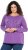 Ulla Popken Dream Rhinestone Lettering Long Sleeve Tee Light Plum - Natisnjene majice za ženske - 
