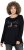 Ulla Popken Your Story Sequined Long Sleeve Tunic Tee Black - Natisnjene majice za ženske - 
