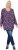 Ulla Popken Pleated Long Sleeve Floral Knit Tunic Ink Blue - Natisnjene majice za ženske - 