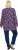Ulla Popken Pleated Long Sleeve Floral Knit Tunic Ink Blue - Natisnjene majice za ženske - 