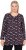 Ulla Popken Peppermint Tree V-Neck Holiday Cotton Long Sleeve Knit Tunic Black - Natisnjene majice za ženske - 