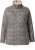 Ulla Popken Leopard Print Long Sleeve Ski Tee Black - Natisnjene majice za ženske - 