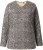 Ulla Popken Leopard Print Long Sleeve Ski Tee Black - Natisnjene majice za ženske - 