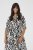 Kaffe Curve Alia Shirt Dress Black Chalk Animal - Midi obleke - 