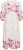 Kaffe Curve Rosa Midi Dress White Rose Border Flower - Obleke - Obleke za vse velikosti