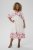 Kaffe Curve Rosa Midi Dress White Rose Border Flower - Obleke - Obleke za vse velikosti