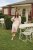 Kaffe Curve Rosa Midi Dress White Rose Border Flower - Obleke - Obleke za vse velikosti