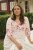 Kaffe Curve Rosa Midi Dress White Rose Border Flower - Obleke - Obleke za vse velikosti
