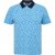 North Latitude Polo Pique Printed Turquoise - Polo majice - Moške Polo Majice za Močnejše Postave