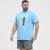 North Latitude T-Shirt Printed Turquoise - Kratke Majice - Moške kratke majice za močnejše postave