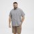 North Latitude Shirt Short Sleeve Checked Grey - Srajce - Moške srajce za Močnejše Postave