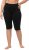 Ulla Popken Stretch Knit Bike Shorts Black - Kavbojke & Hlače v Velikih Številkah – Plus Size - 