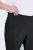 Ulla Popken Bengaline Elastic Waist Stretch Capri Pants Black - Látkové nohavice - Ženske hlače širokih hlačnic