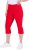 Ulla Popken Bengaline Elastic Waist Stretch Capri Pants Red - Kavbojke & Hlače v Velikih Številkah – Plus Size - 