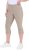 Ulla Popken Bengaline Elastic Waist Stretch Capri Pants Orange - Kavbojke & Hlače v Velikih Številkah – Plus Size - 