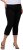 Ulla Popken Mony Stretch Capri Pants Black - Kavbojke & Hlače v Velikih Številkah – Plus Size - 