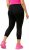 Ulla Popken Quick Dry Sport Crop Leggings Black - Kavbojke & Hlače v Velikih Številkah – Plus Size - 