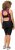 Ulla Popken Functional Padded Zip Front Cycling Leotard Black - Kavbojke & Hlače v Velikih Številkah – Plus Size - 