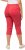Ulla Popken Stretch Fit Raw Hem Capris Dark Coral - Kavbojke & Hlače v Velikih Številkah – Plus Size - 