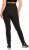 Ulla Popken Straight Leg Quick Drying Leggings Black - Kavbojke & Hlače v Velikih Številkah – Plus Size - 