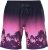 Ulla Popken Active Wide Leg Elastic Waist Palm Tree Pattern Mesh Shorts Black - Kavbojke & Hlače v Velikih Številkah – Plus Size - 
