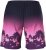 Ulla Popken Active Wide Leg Elastic Waist Palm Tree Pattern Mesh Shorts Black - Kavbojke & Hlače v Velikih Številkah – Plus Size - 