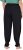 Ulla Popken Quick Drying Split Leg Elastic Waist Joggers Black - Kavbojke & Hlače v Velikih Številkah – Plus Size - 