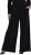 Ulla Popken Wide Leg Elastic Waist Glitter Pants Black - Kavbojke & Hlače v Velikih Številkah – Plus Size - 