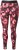 Ulla Popken Abstract Flower Print Performance Leggings Red - Kavbojke & Hlače v Velikih Številkah – Plus Size - 
