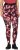 Ulla Popken Abstract Flower Print Performance Leggings Red - Kavbojke & Hlače v Velikih Številkah – Plus Size - 
