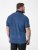 D555 Murray Printed Jacquard Collar & Cuff Short Sleeve Polo Blue - Polo majice - Moške Polo Majice za Močnejše Postave