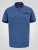 D555 Murray Printed Jacquard Collar & Cuff Short Sleeve Polo Blue - Polo majice - Moške Polo Majice za Močnejše Postave