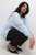 Kaffe Curve Lini Knit Pulover Celestial Blue - Puloverji & jopice - 